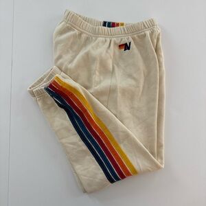 Aviator Nation Cream Cuffed Sweatpants